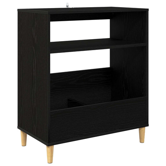 vidaXL Βάση πικάπ Μαύρη Δρυς 71 x 39,5 x 83 εκ. Επεξεργασμένο Ξύλο