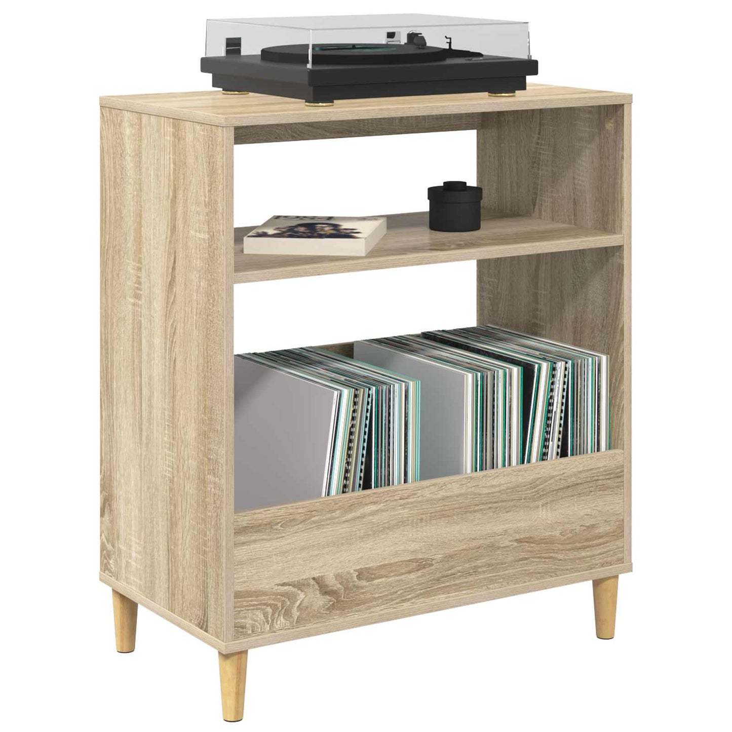 vidaXL Βάση πικάπ Sonoma Δρυς 71 x 39,5 x 83 εκ. Επεξεργασμένο Ξύλο