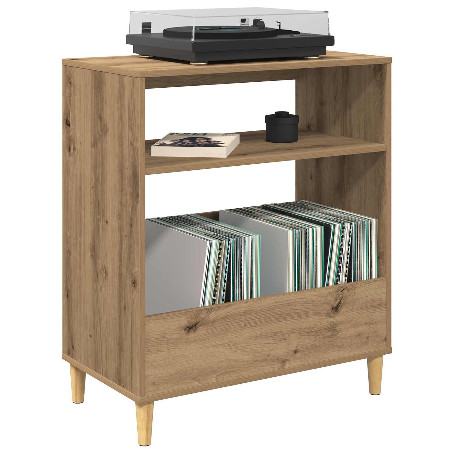 vidaXL Βάση πικάπ Artisan Δρυς 71 x 39,5 x 83 εκ. Επεξεργασμένο Ξύλο