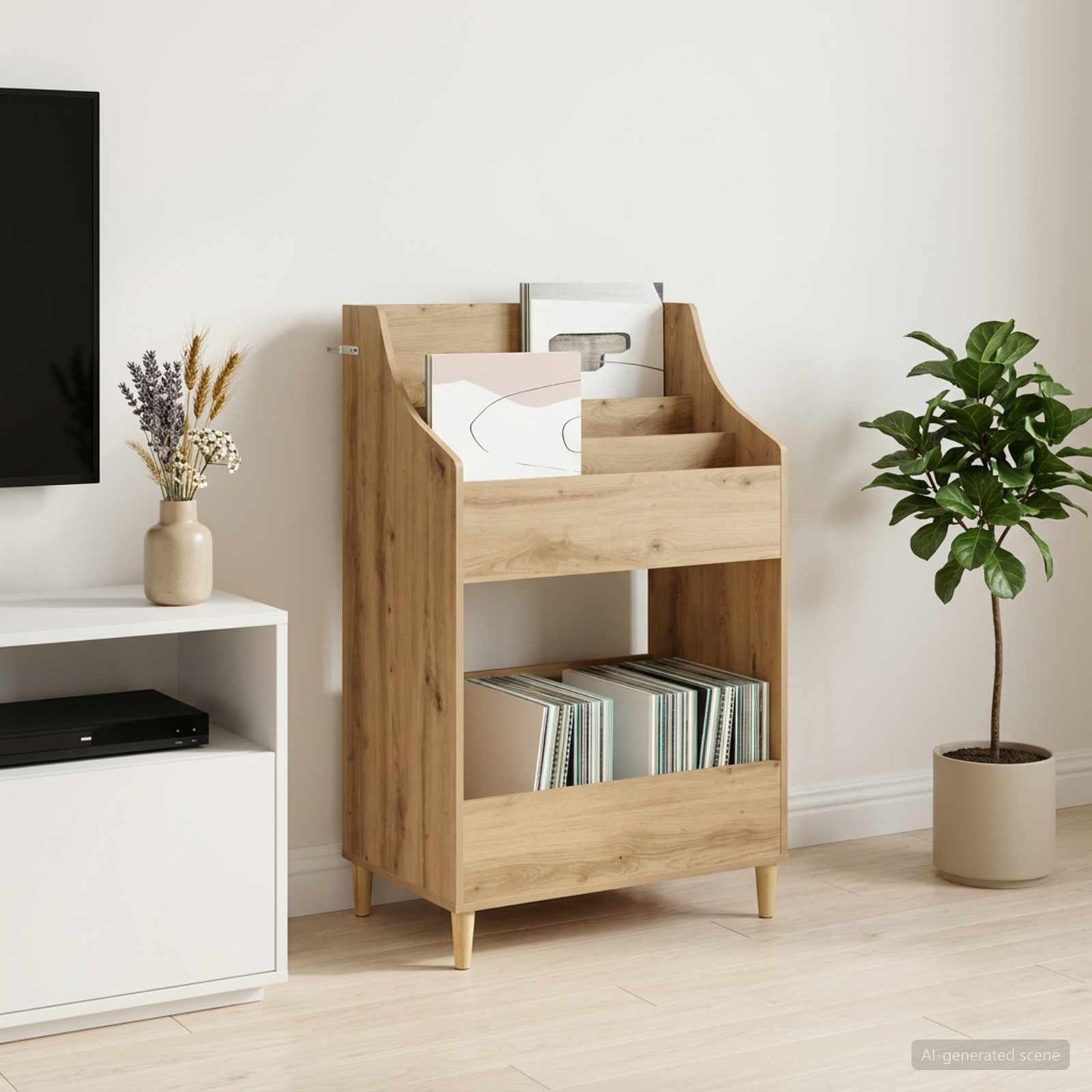 vidaXL Ράφια Μέσων Artisan Δρυς 70,5 x 46 x 112 εκ. Επεξεργασμένο Ξύλο