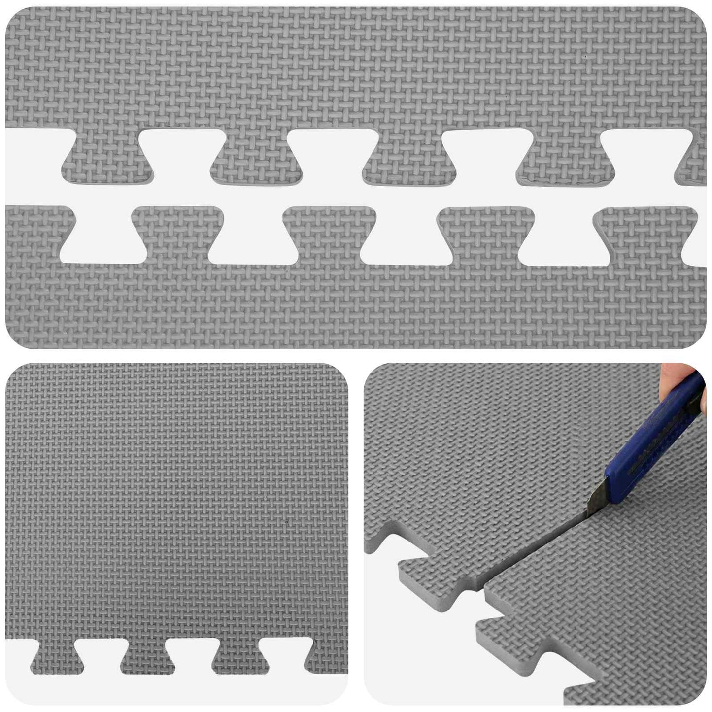 vidaXL Πατάκια 40 pcs Γκρι 14,4 τ.μ. Φελιζόλ EVA