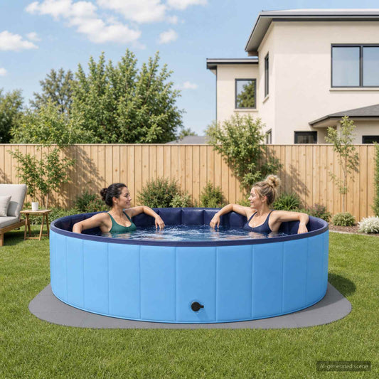 vidaXL Χαλάκι για Πισίνα 25 τμχ. Ø 292 cm Γύρος Φελιζόλ EVA Γκρι