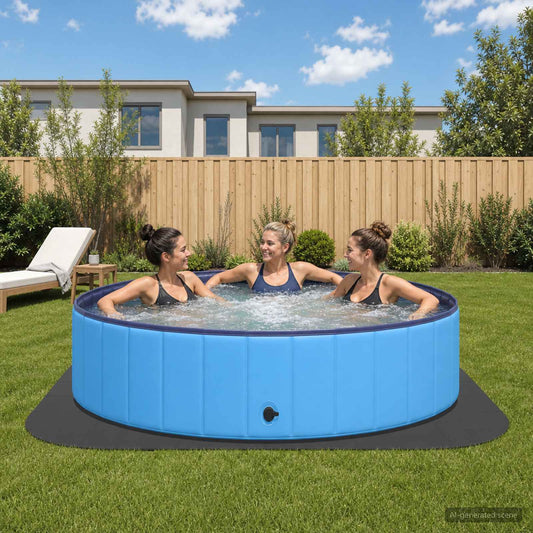 vidaXL Χαλάκι για Πισίνα 36 τμχ. Ø 350 cm Γύρος Φελιζόλ EVA Μαύρο