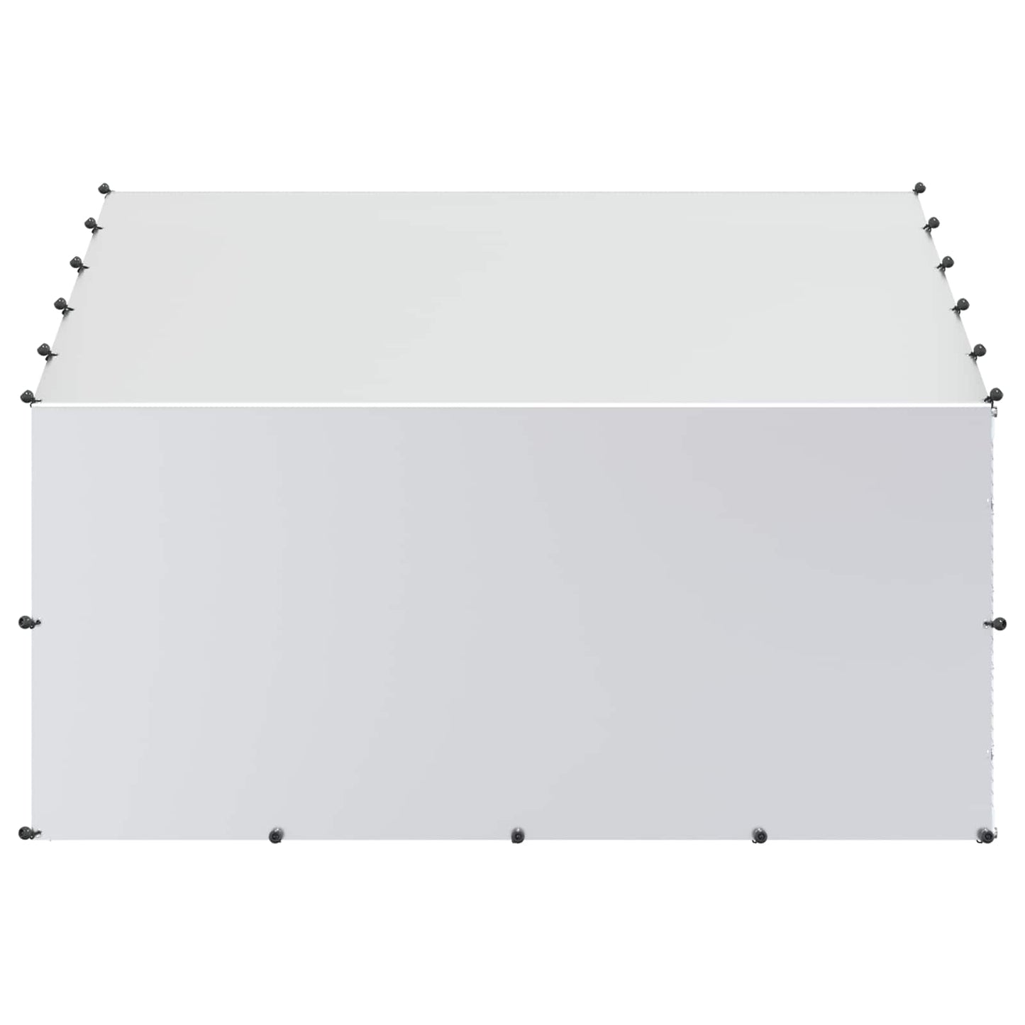 vidaXL Κοτέτσι με Οροφή Ασημί 200 x 200 x 150 cm Γαλβανισμένος Χάλυβας