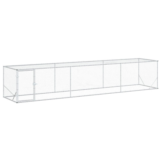 vidaXL Κουτί Κοτόπουλου Ασημί 500 x 100 x 100 cm Γαλβανισμένος Χάλυβας