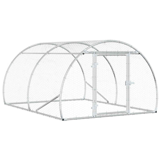 vidaXL Κοτέτσι Ασημί 200 x 150 x 100 cm Γαλβανισμένος Χάλυβας