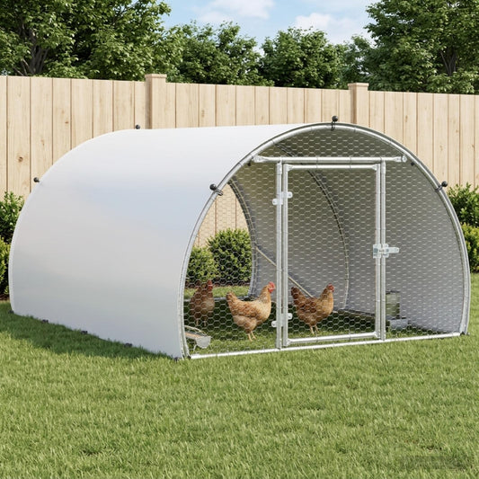 vidaXL Κοτέτσι Ασημί 200 x 150 x 100 cm Γαλβανισμένος Χάλυβας