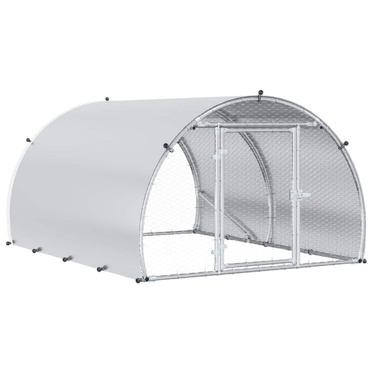 vidaXL Κοτέτσι Ασημί 200 x 150 x 100 cm Γαλβανισμένος Χάλυβας