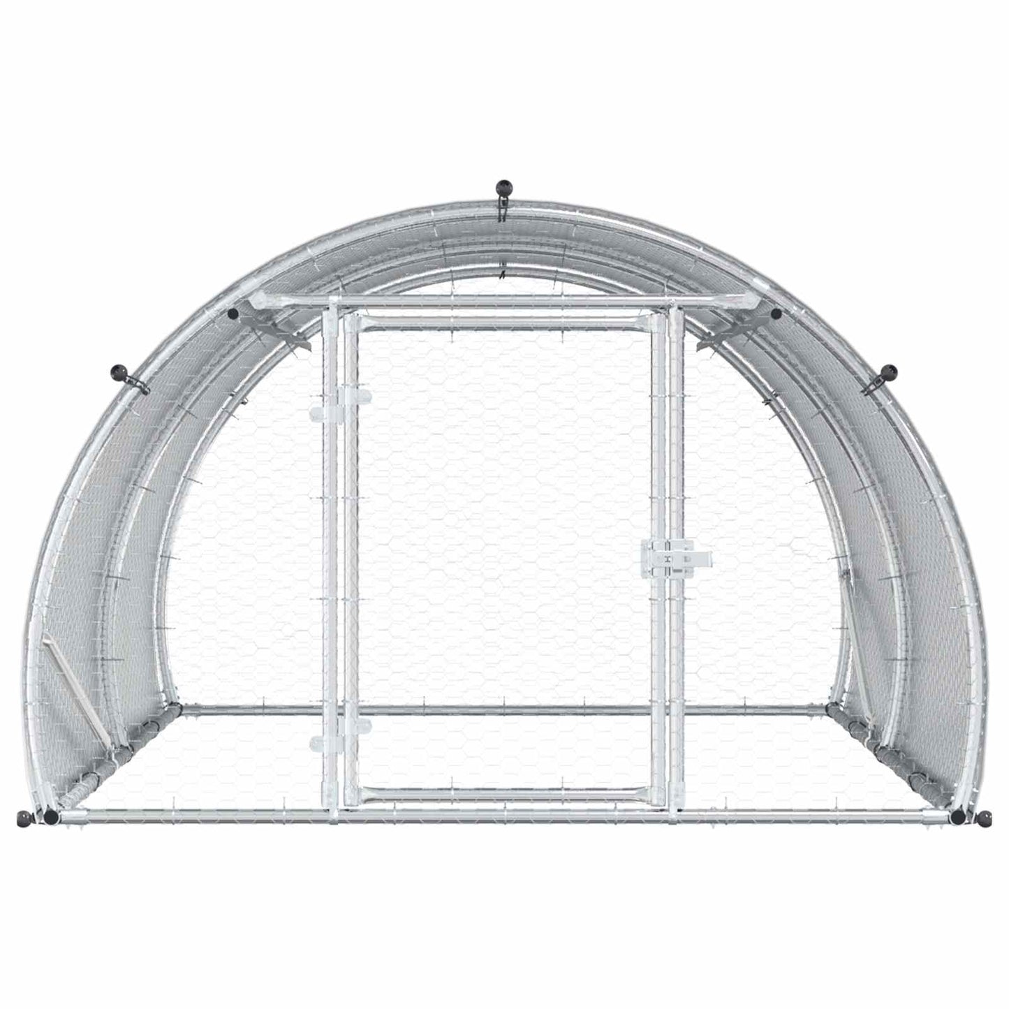vidaXL Κοτέτσι Ασημί 200 x 150 x 100 cm Γαλβανισμένος Χάλυβας