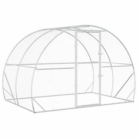 vidaXL Κοτέτσι Ασημί 200 x 300 x 200 cm Γαλβανισμένος Χάλυβας