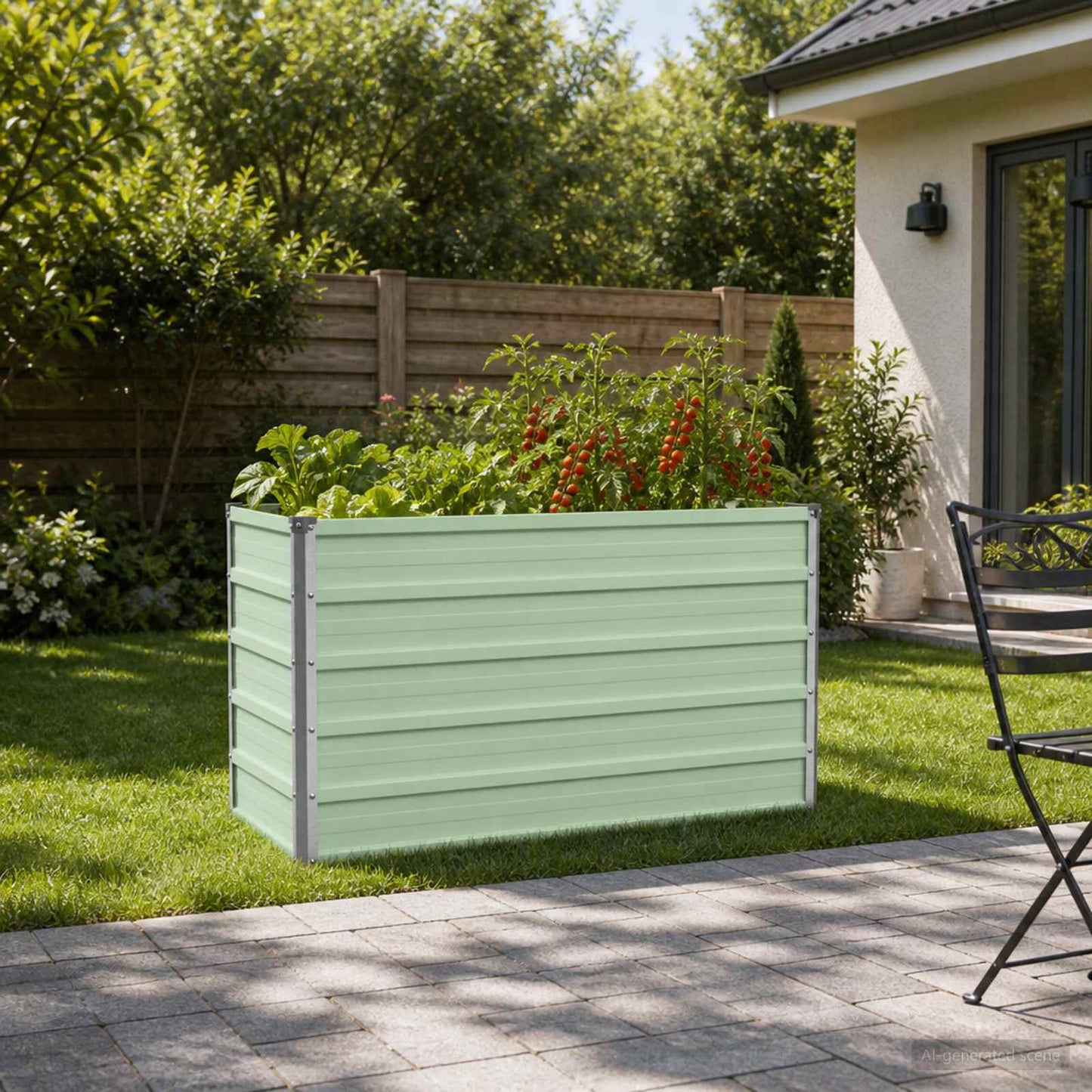 vidaXL Υψωμένο Κρεβάτι Κήπου Παστέλ Πράσινο 100 x 40 x 55 cm