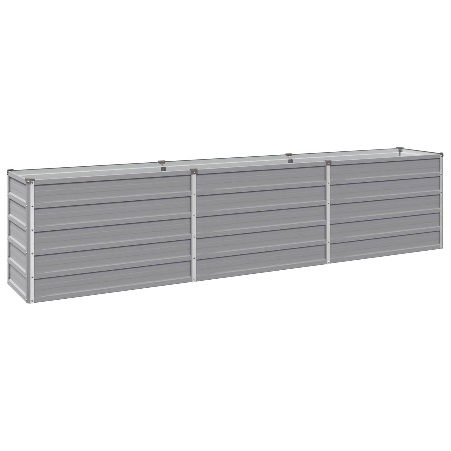 vidaXL Υψωμένο Κρεβάτι Κήπου Γκρι 240 x 40 x 55 εκ.