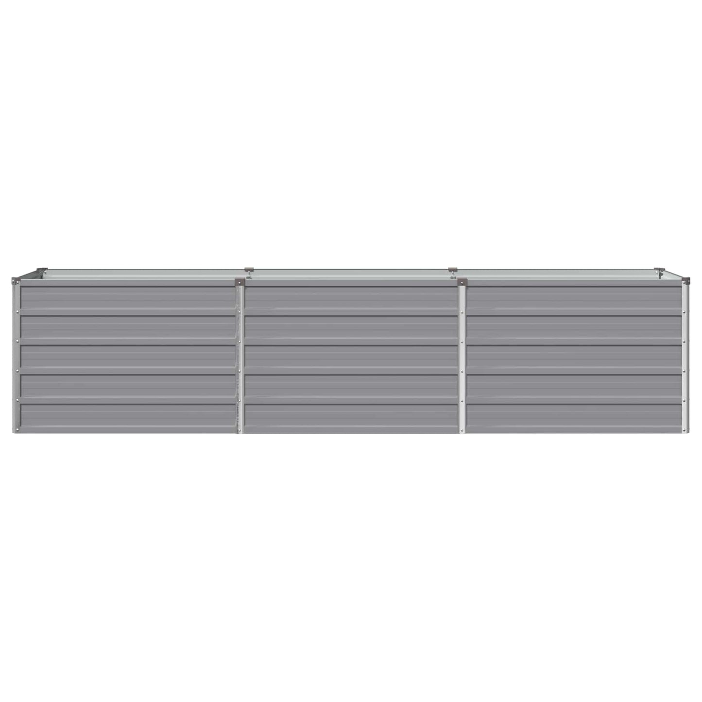 vidaXL Υψωμένο Κρεβάτι Κήπου Γκρι 240 x 40 x 55 εκ.