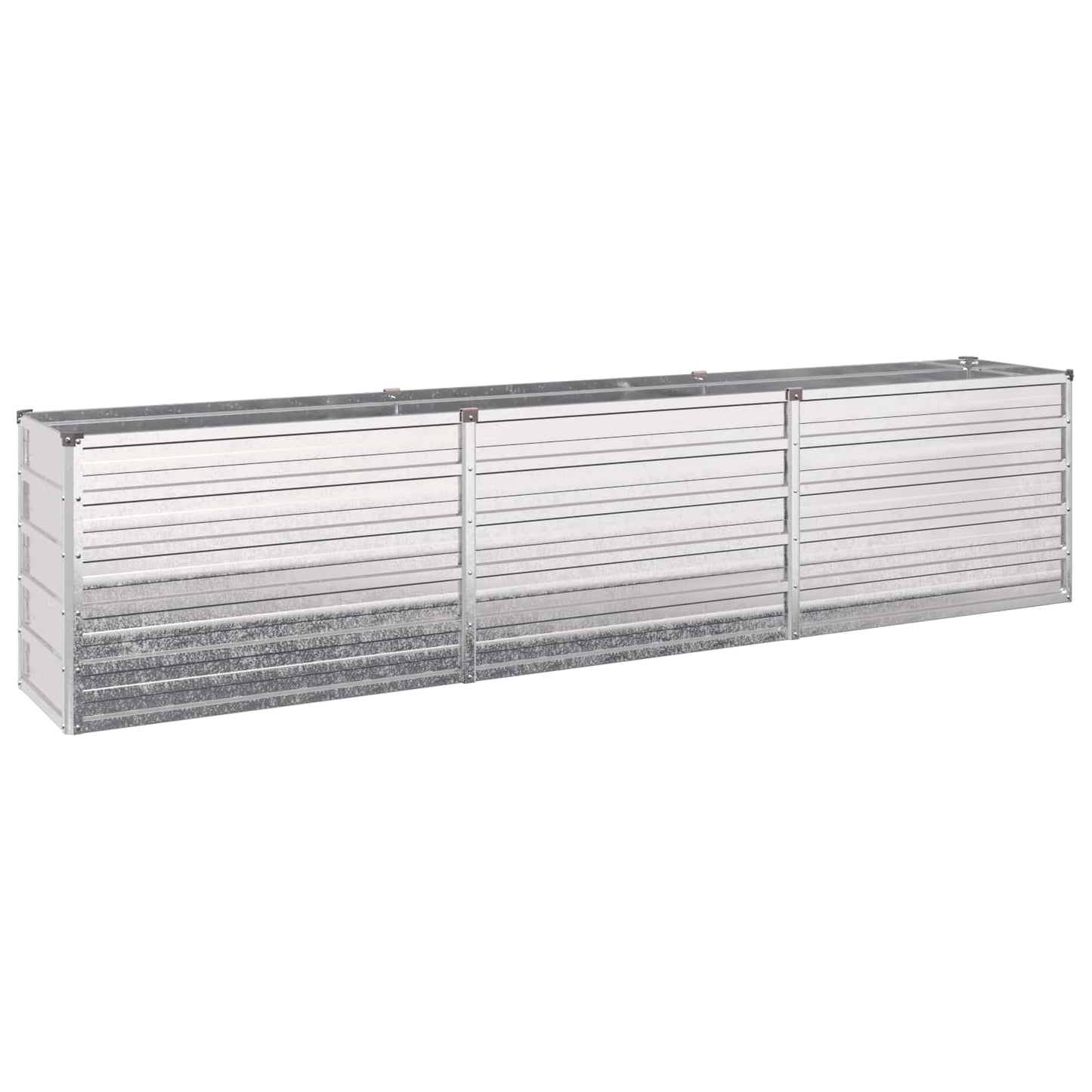 vidaXL Υψωμένο Κρεβάτι Κήπου Ασημί 240 x 40 x 55 εκ. γαλβανισμένο