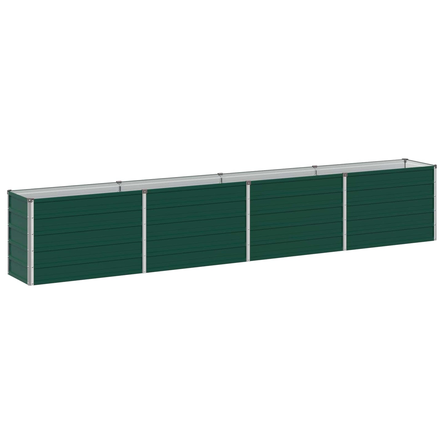 vidaXL Υψωμένο Κρεβάτι Κήπου Πράσινο 320 x 40 x 55 εκ.