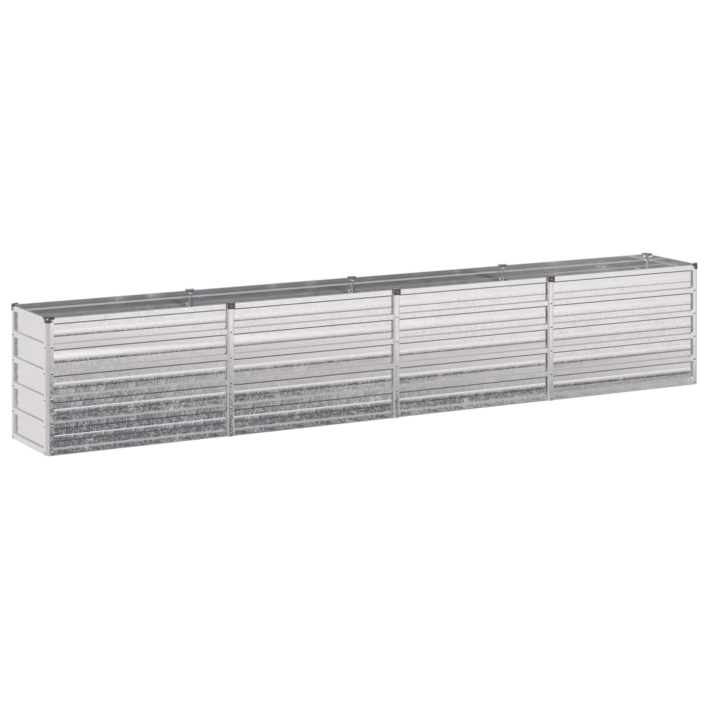 vidaXL Υψωμένο Κρεβάτι Κήπου Ασημί 320 x 40 x 55 εκ. γαλβανισμένο