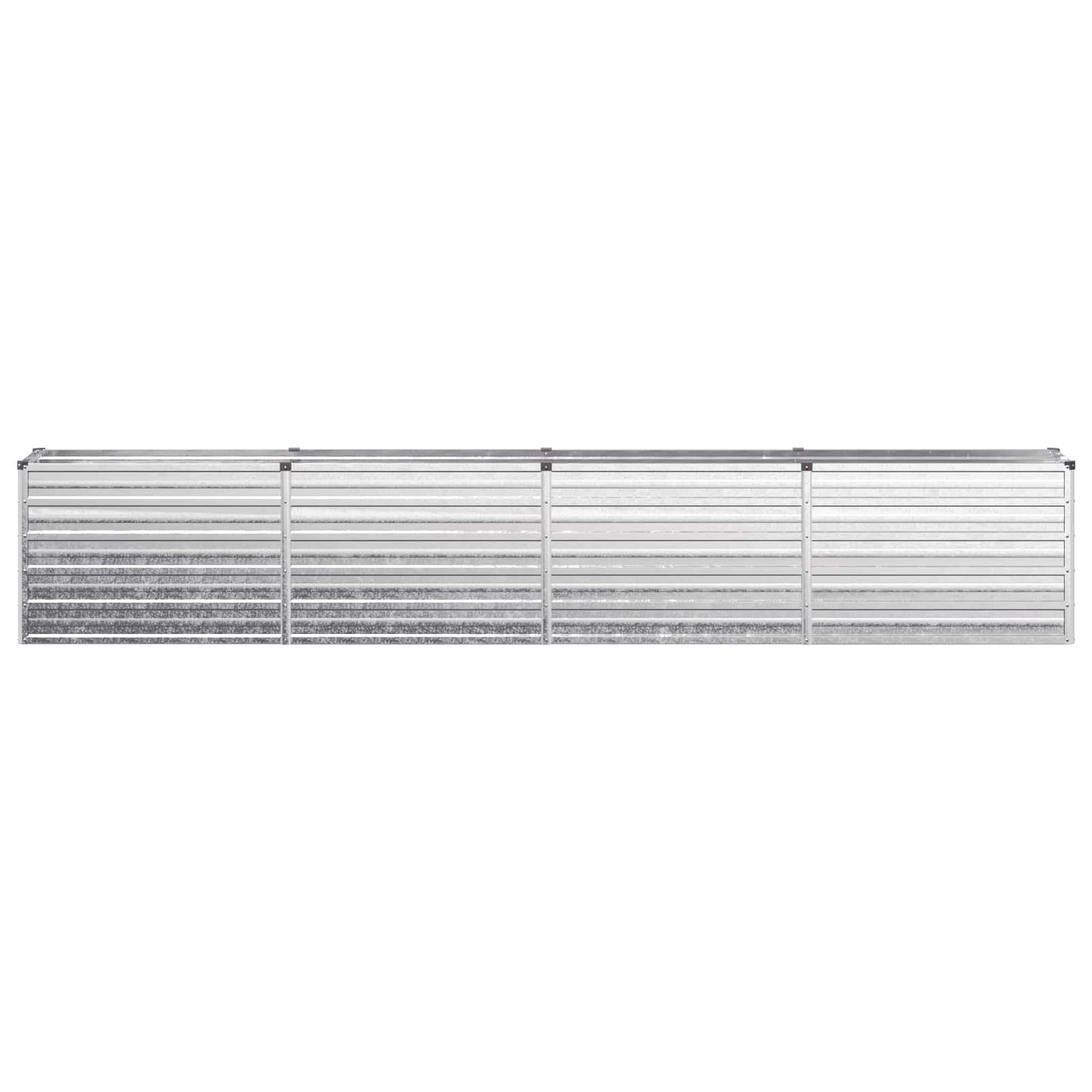 vidaXL Υψωμένο Κρεβάτι Κήπου Ασημί 320 x 40 x 55 εκ. γαλβανισμένο