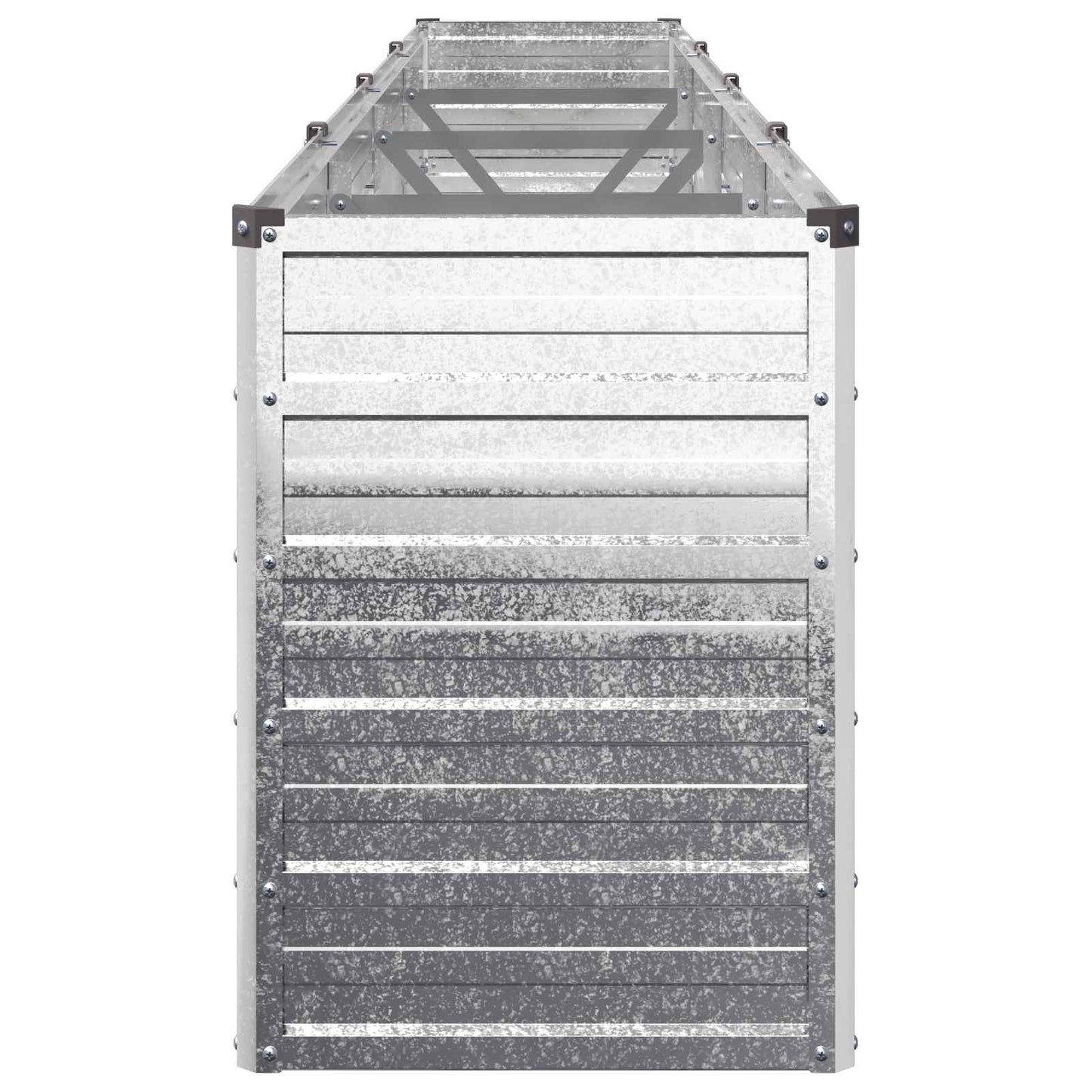 vidaXL Υψωμένο Κρεβάτι Κήπου Ασημί 320 x 40 x 55 εκ. γαλβανισμένο