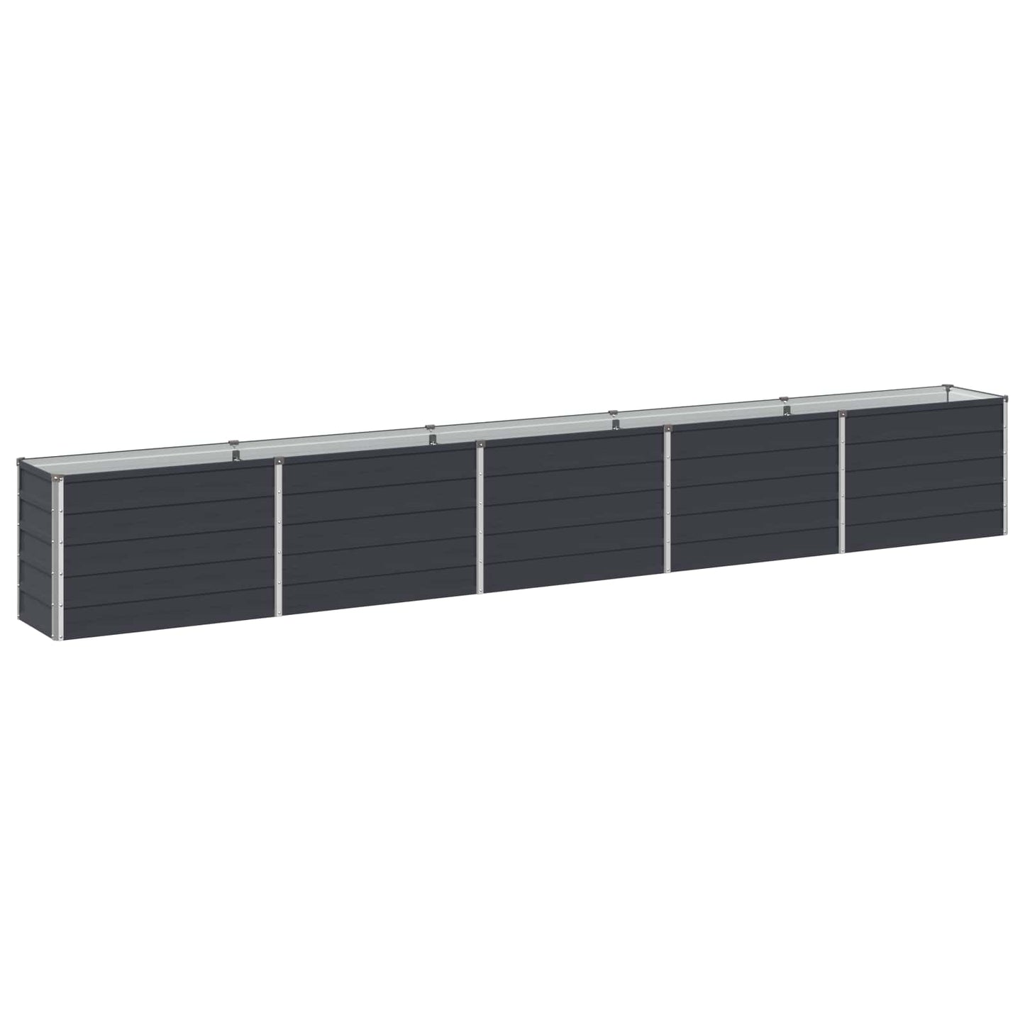 vidaXL Υψωμένο Κρεβάτι Κήπου Ανθρακί 400 x 40 x 55 εκ.