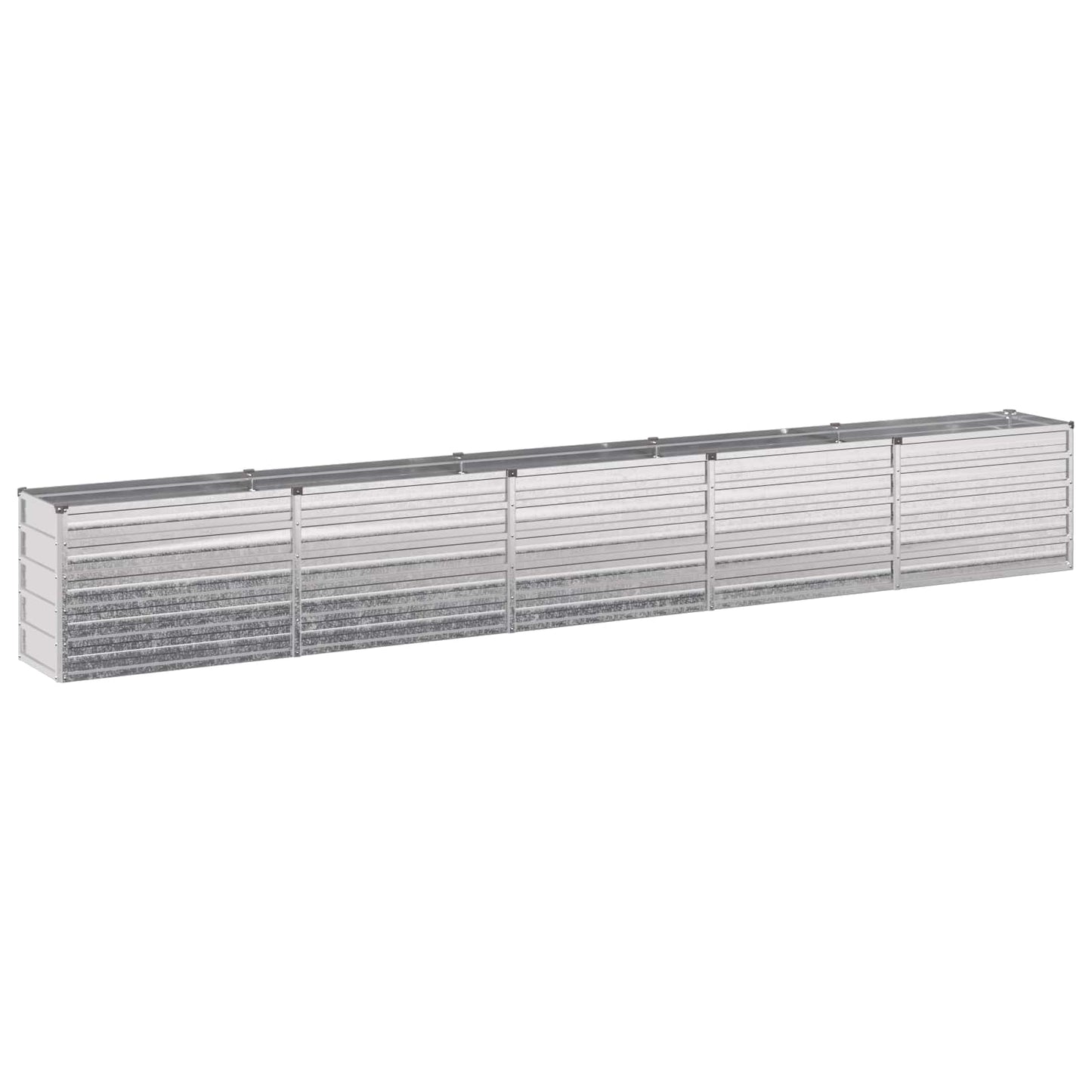 vidaXL Υψωμένο Κρεβάτι Κήπου Ασημί 400 x 40 x 55 εκ. γαλβανισμένο