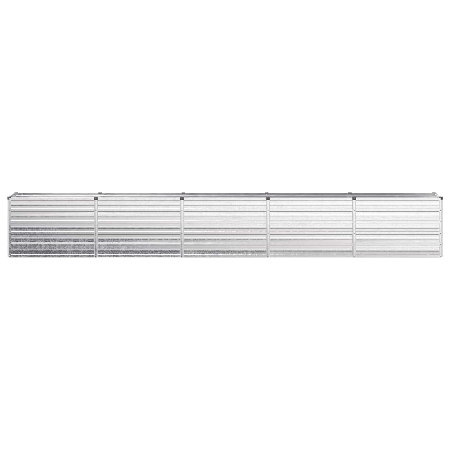 vidaXL Υψωμένο Κρεβάτι Κήπου Ασημί 400 x 40 x 55 εκ. γαλβανισμένο
