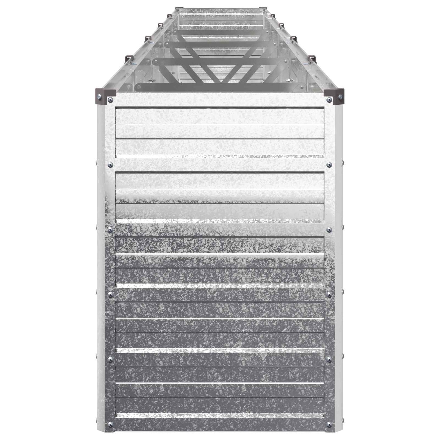vidaXL Υψωμένο Κρεβάτι Κήπου Ασημί 400 x 40 x 55 εκ. γαλβανισμένο