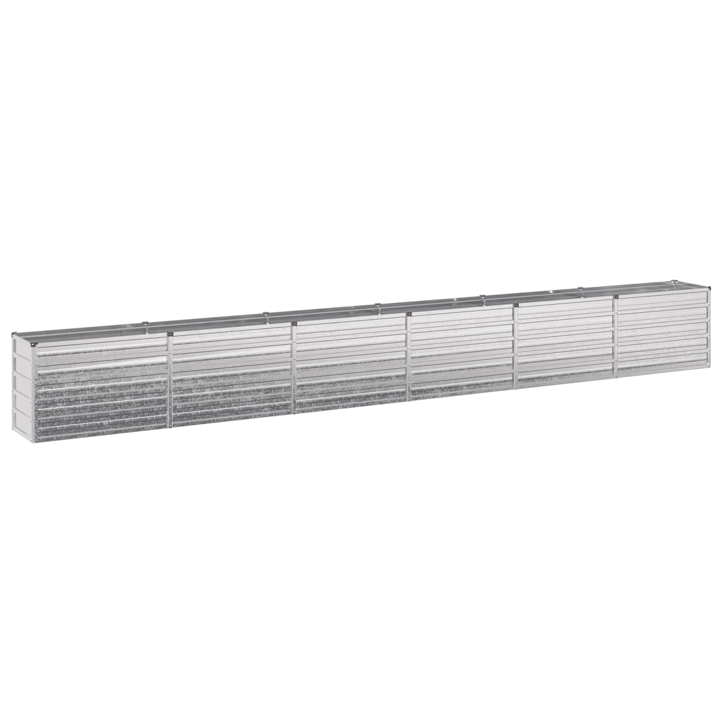 vidaXL Υψωμένο Κρεβάτι Κήπου Ασημί 480 x 40 x 55 εκ. γαλβανισμένο