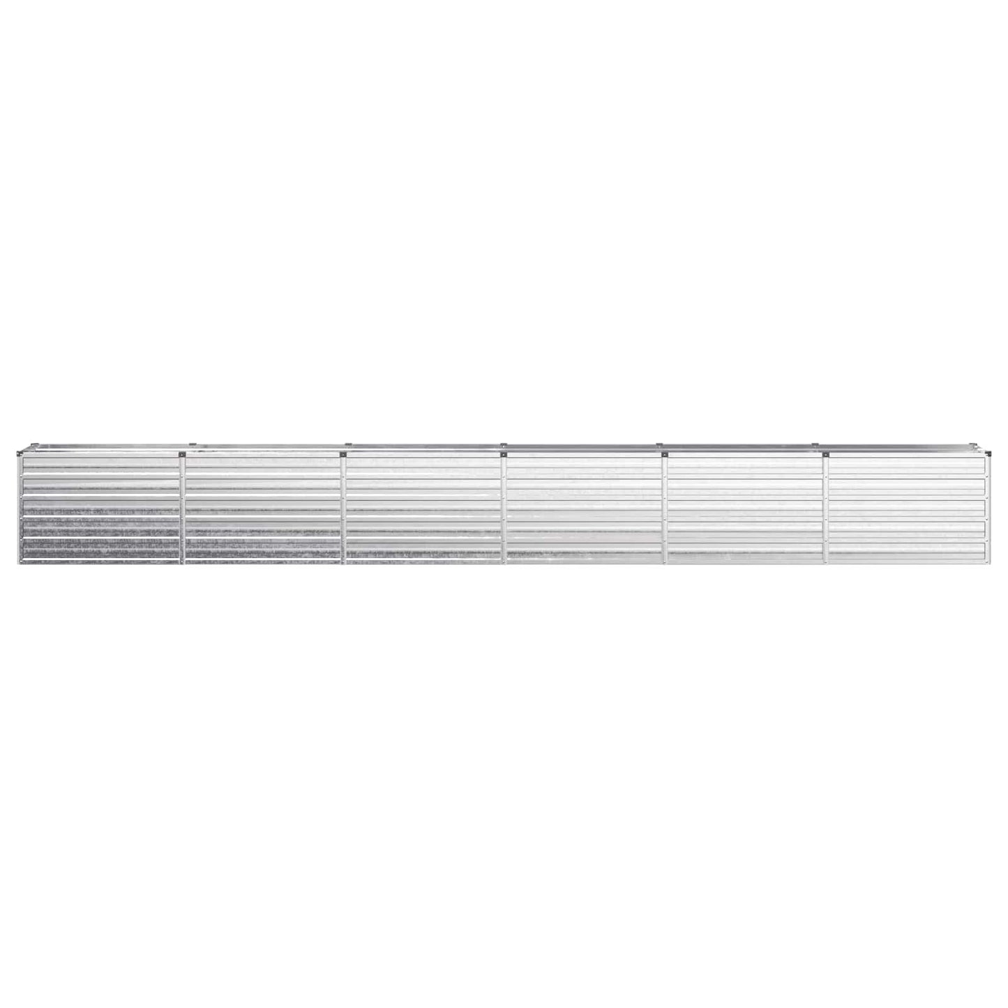 vidaXL Υψωμένο Κρεβάτι Κήπου Ασημί 480 x 40 x 55 εκ. γαλβανισμένο