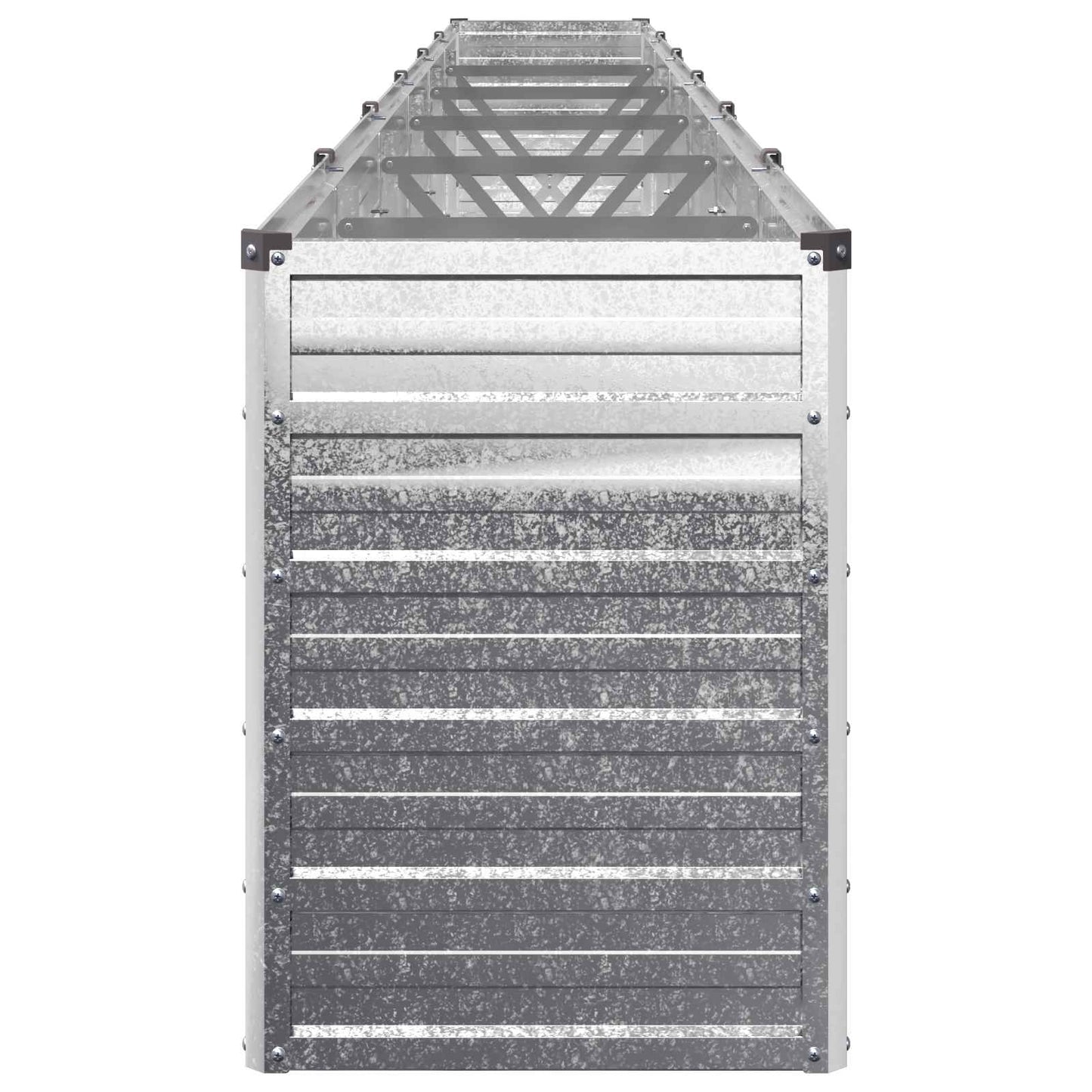 vidaXL Υψωμένο Κρεβάτι Κήπου Ασημί 480 x 40 x 55 εκ. γαλβανισμένο