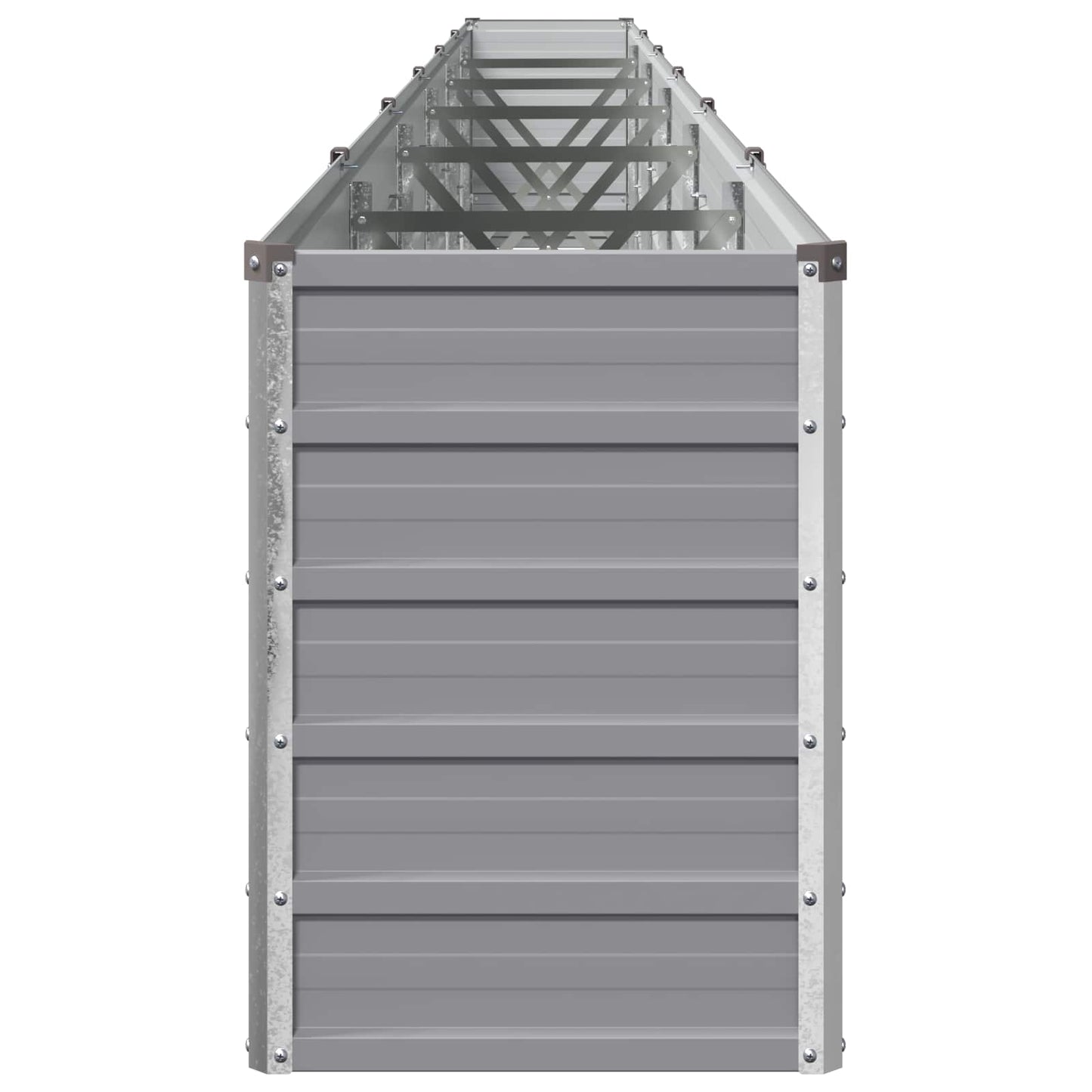 vidaXL Υψωμένο Κρεβάτι Κήπου Γκρι 600 x 40 x 55 εκ.