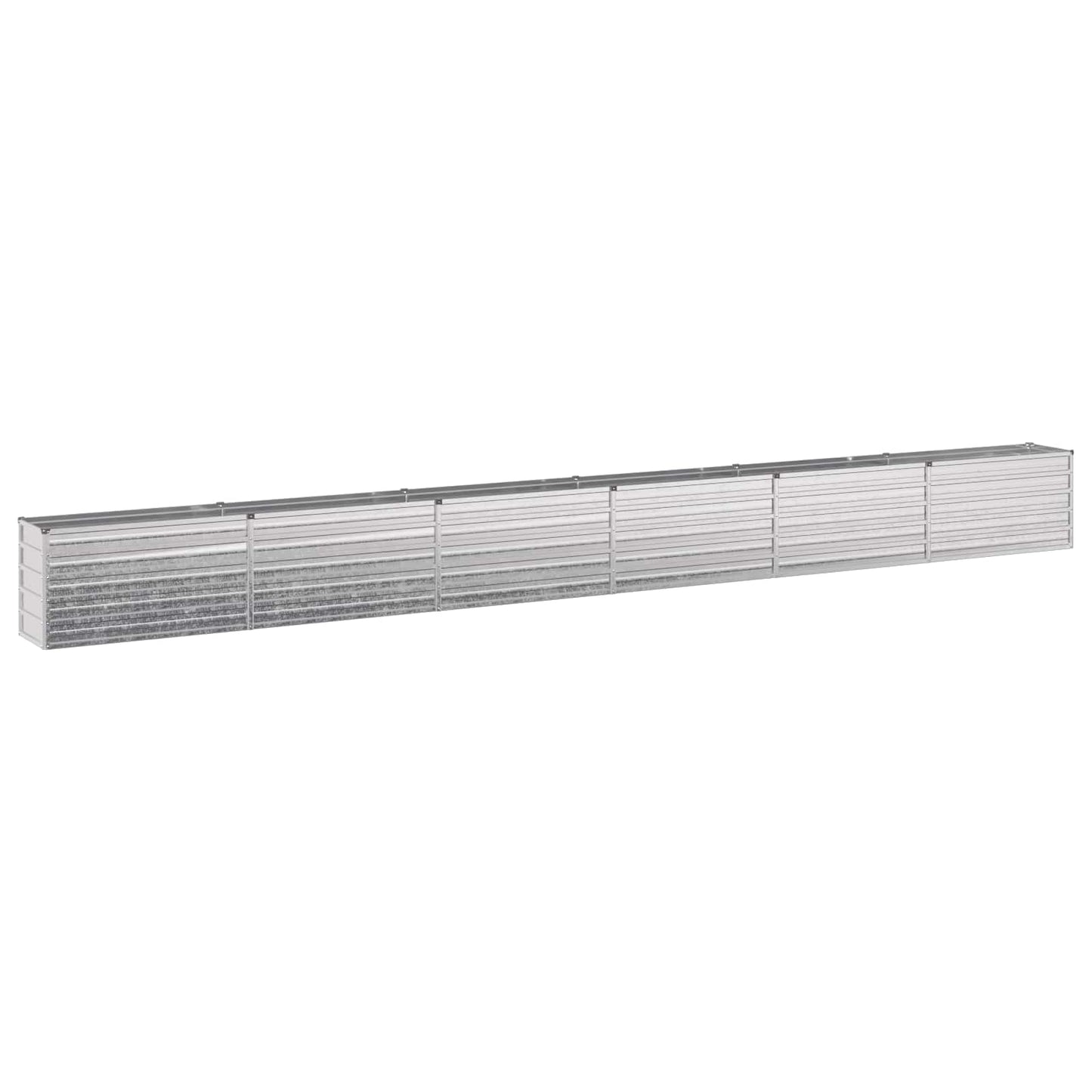 vidaXL Υψωμένο Κρεβάτι Κήπου Ασημί 600 x 40 x 55 εκ. γαλβανισμένο