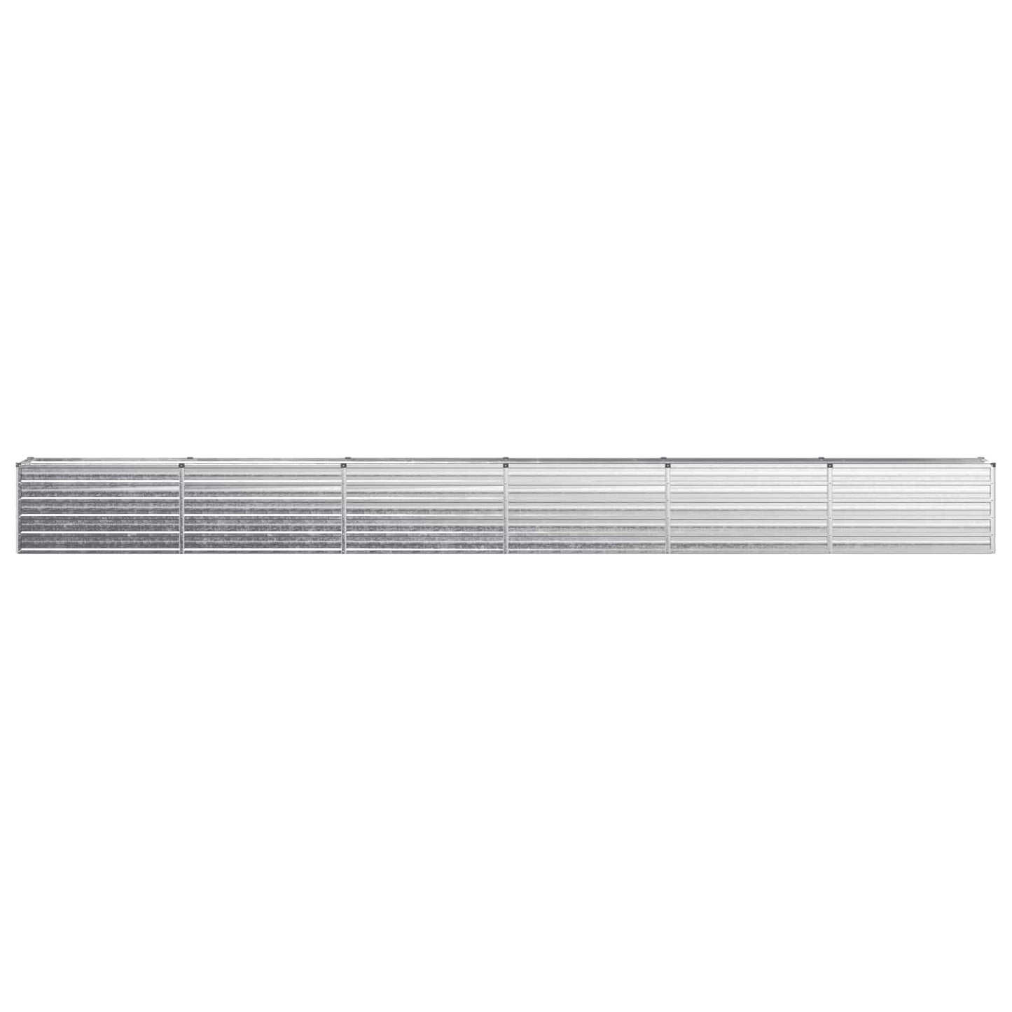 vidaXL Υψωμένο Κρεβάτι Κήπου Ασημί 600 x 40 x 55 εκ. γαλβανισμένο