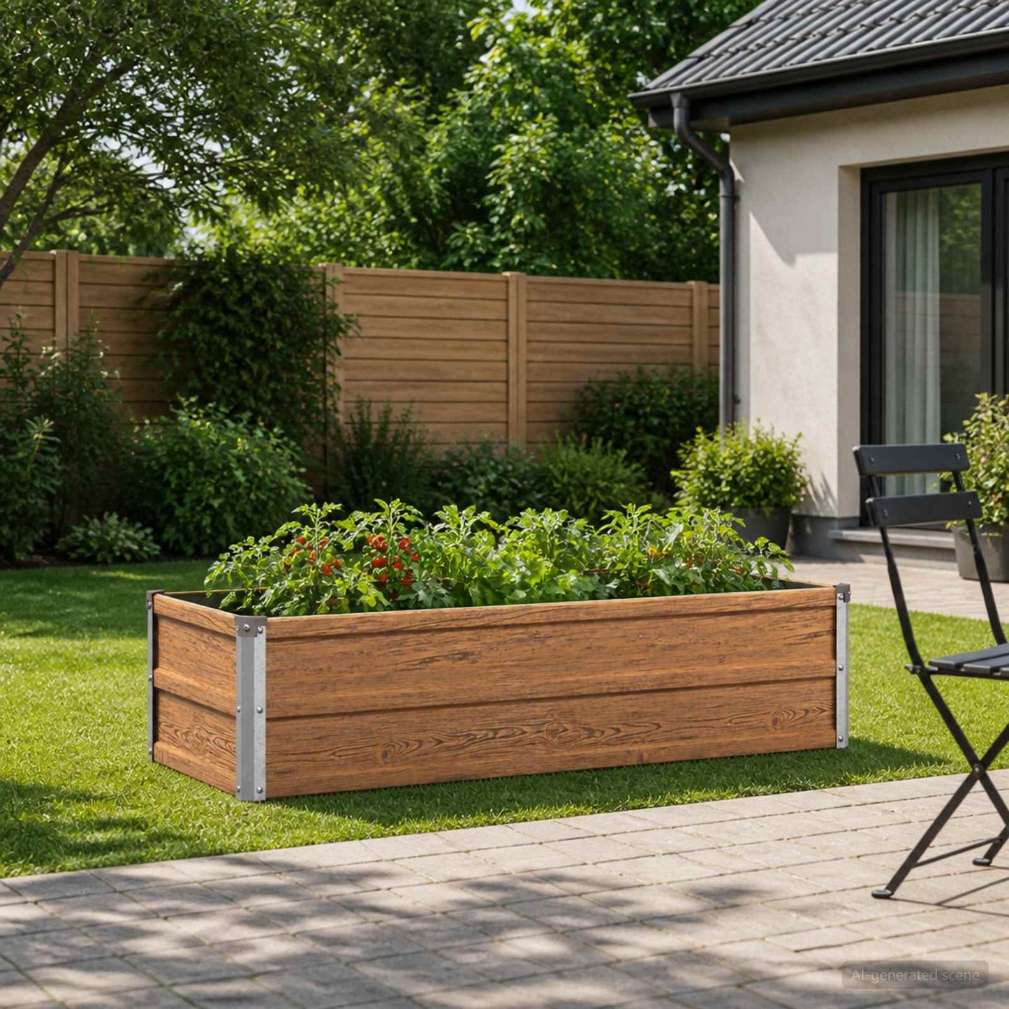 vidaXL Υψωμένο Κρεβάτι Κήπου Ξύλινο Καφέ 100 x 40 x 24 εκ.
