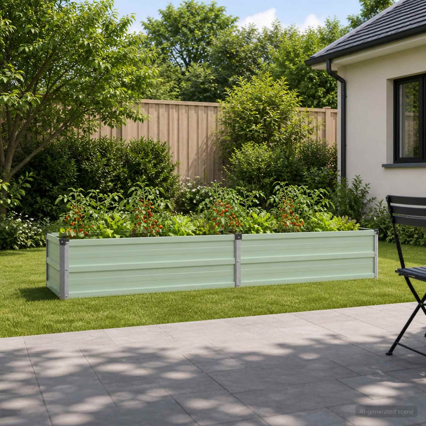 vidaXL Υψωμένο Κρεβάτι Κήπου Παστέλ Πράσινο 160 x 40 x 24 εκ.