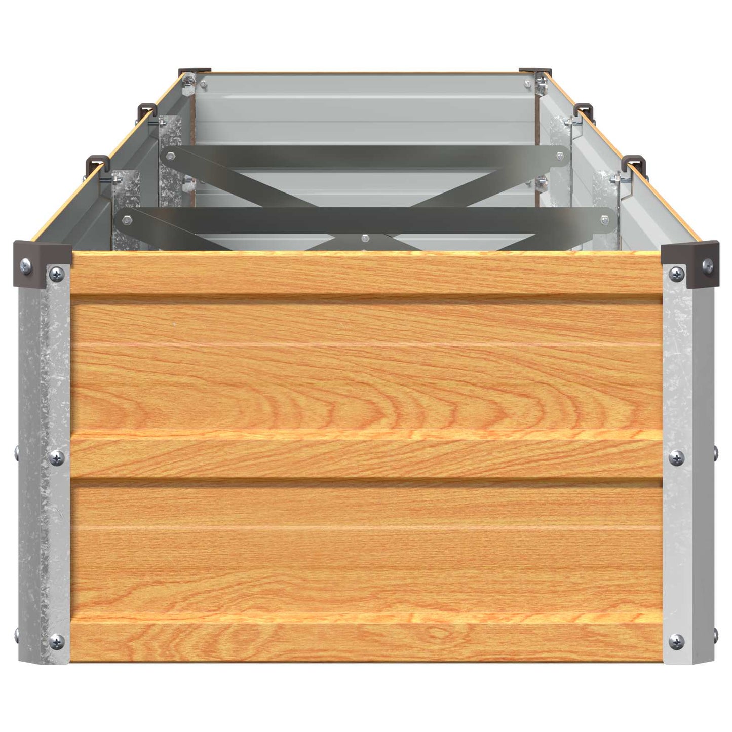 vidaXL Υψωμένο Κρεβάτι Κήπου Φυσικό 240 x 40 x 24 εκ.