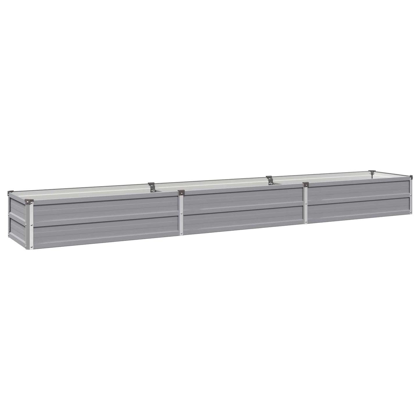 vidaXL Υψωμένο Κρεβάτι Κήπου Γκρι 240 x 40 x 24 εκ.