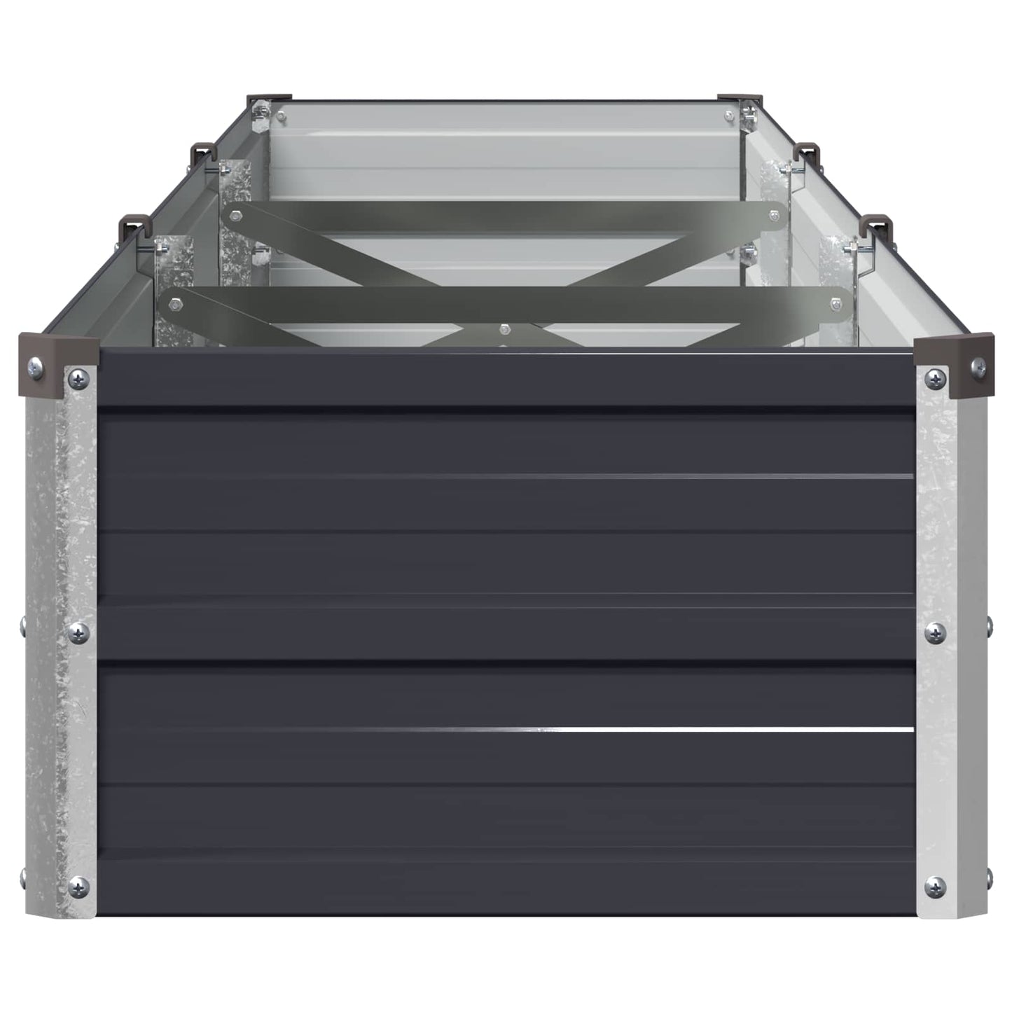 vidaXL Υψωμένο Κρεβάτι Κήπου Ανθρακί 240 x 40 x 24 εκ.