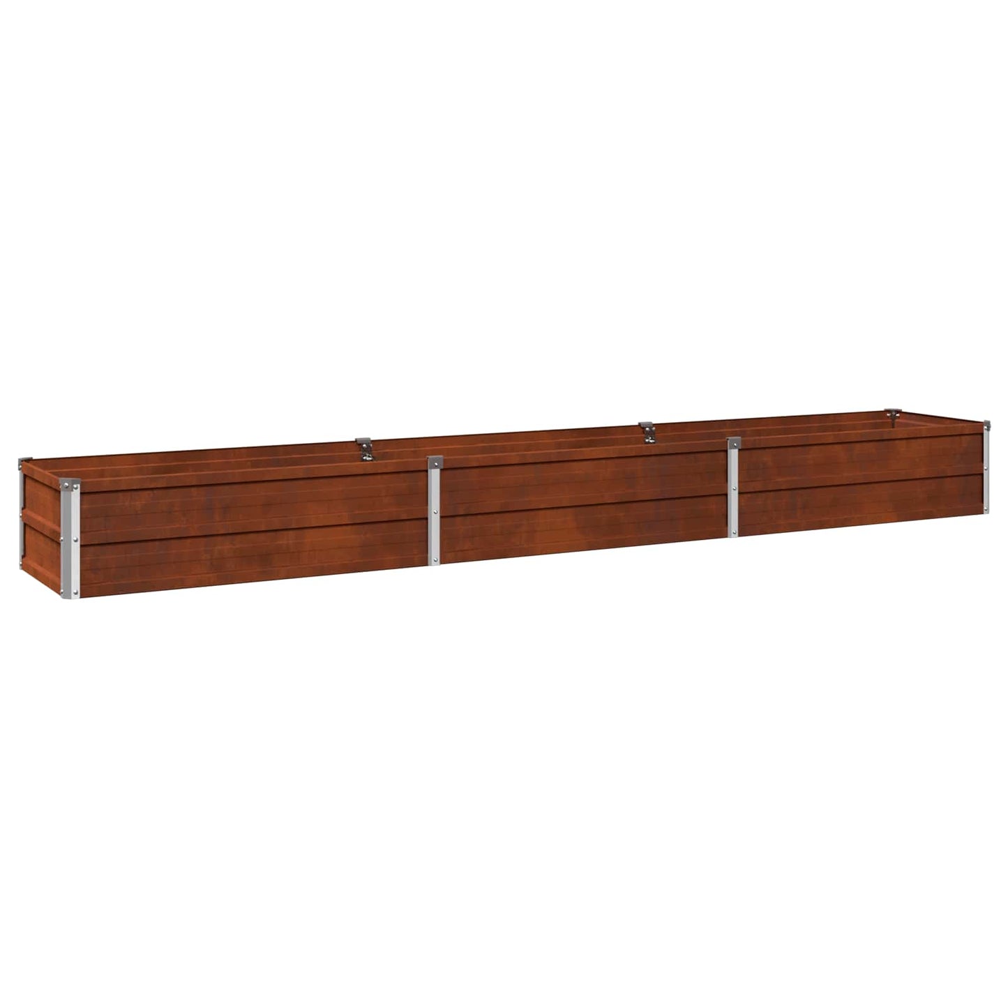 vidaXL Υψωμένο Κρεβάτι Κήπου Σκ rusty 240 x 40 x 24 εκ. κοντόν