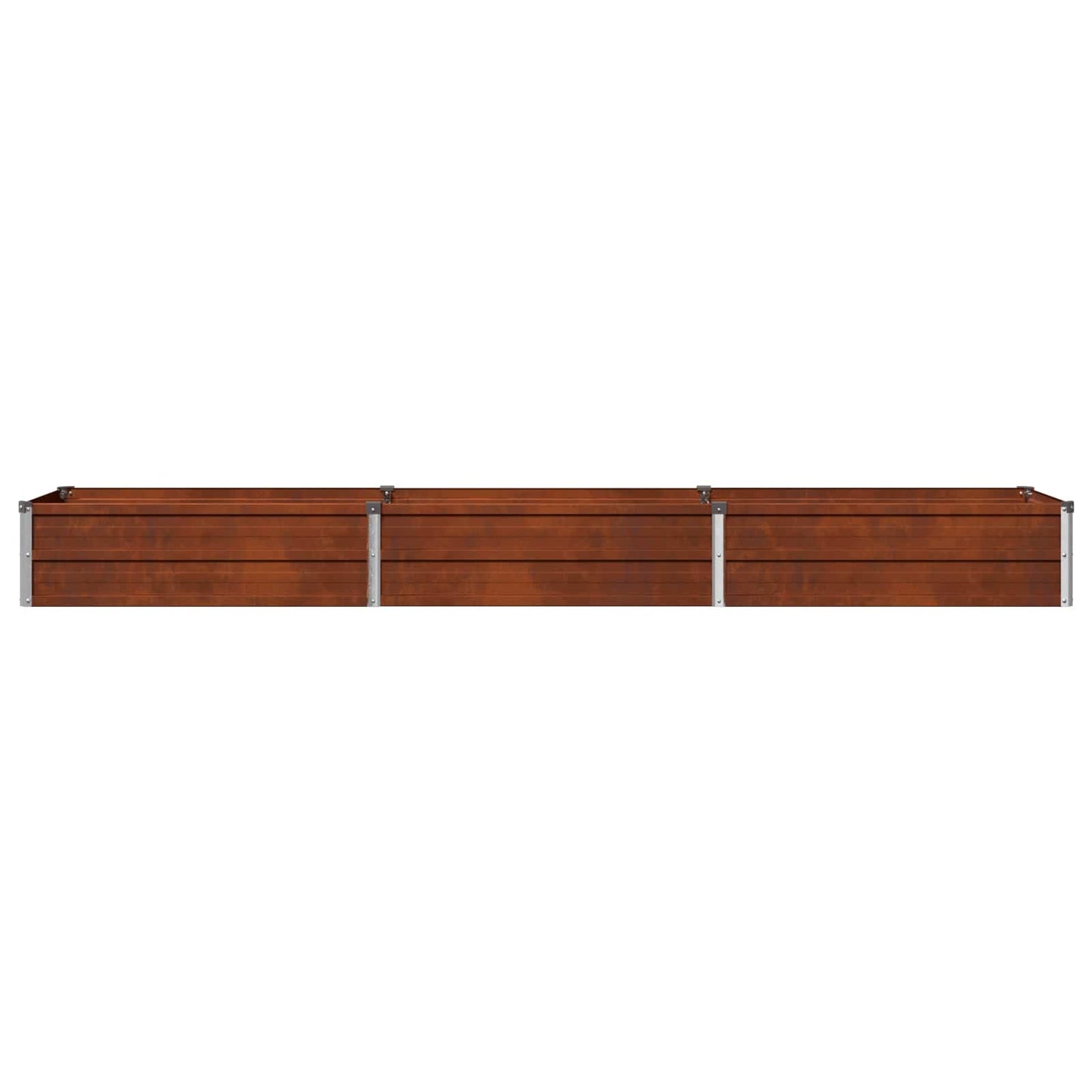 vidaXL Υψωμένο Κρεβάτι Κήπου Σκ rusty 240 x 40 x 24 εκ. κοντόν