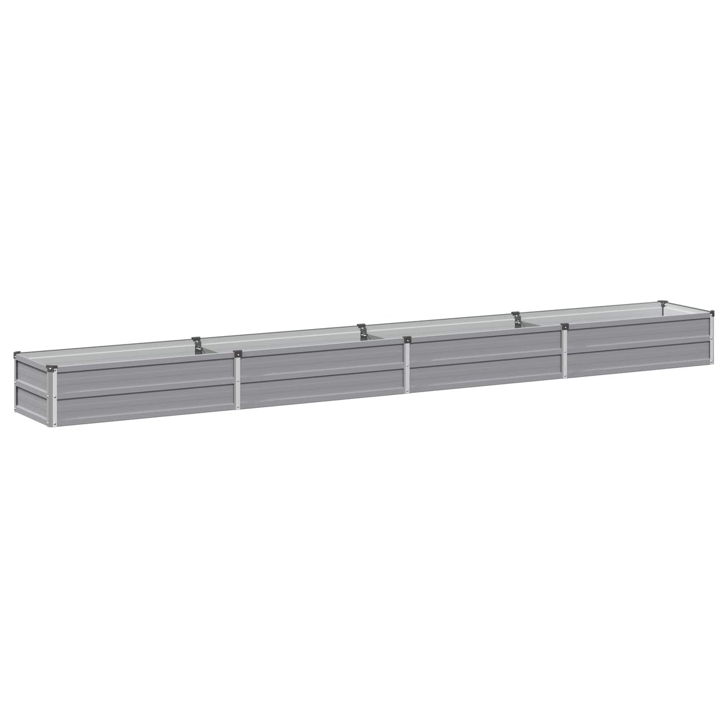 vidaXL Υψωμένο Κρεβάτι Κήπου Γκρι 320 x 40 x 24 εκ.