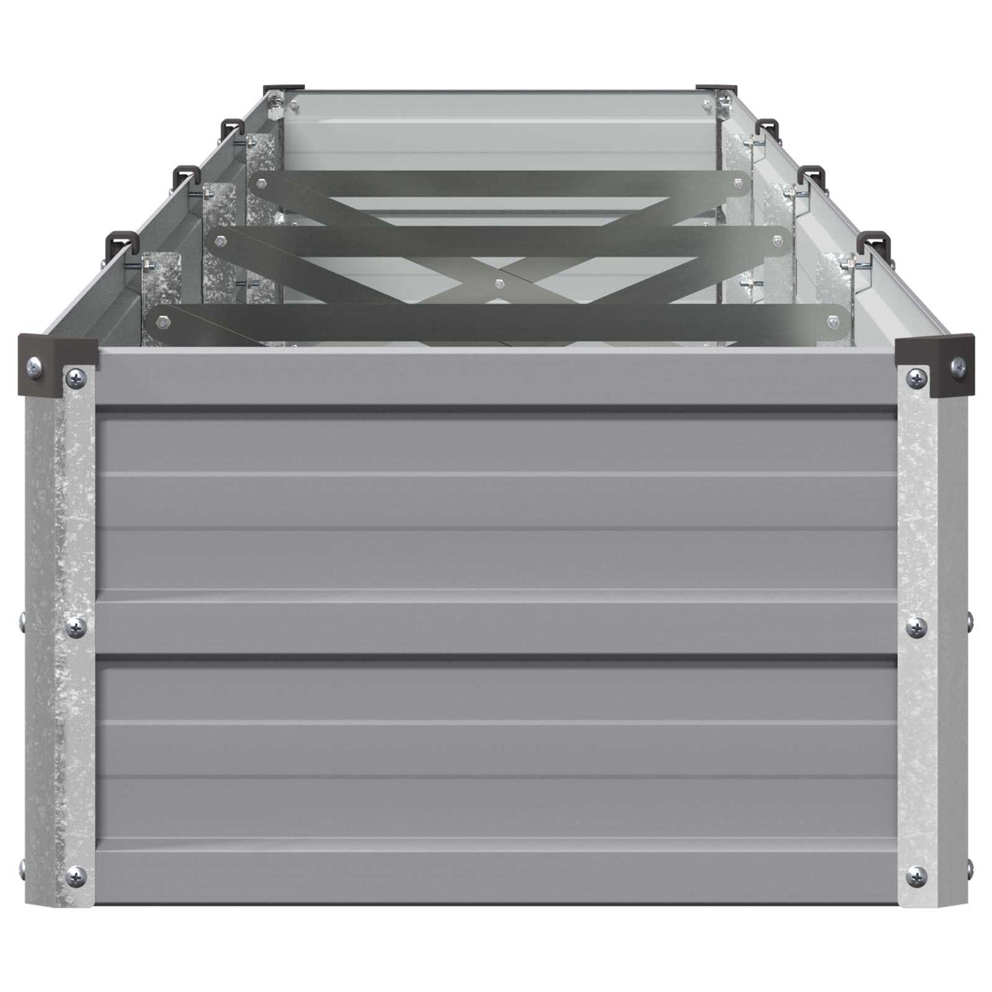 vidaXL Υψωμένο Κρεβάτι Κήπου Γκρι 320 x 40 x 24 εκ.