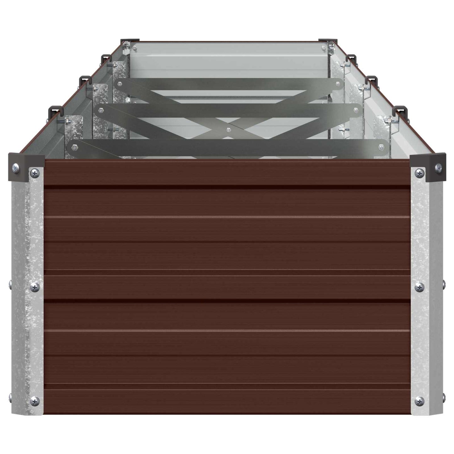 vidaXL Υψωμένο Κρεβάτι Κήπου Καφέ 320 x 40 x 24 εκ.