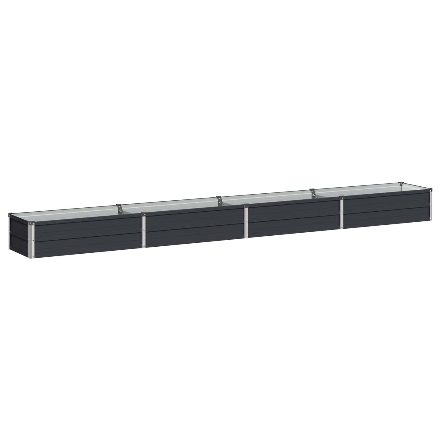vidaXL Υψωμένο Κρεβάτι Κήπου Ανθρακί 320 x 40 x 24 εκ.