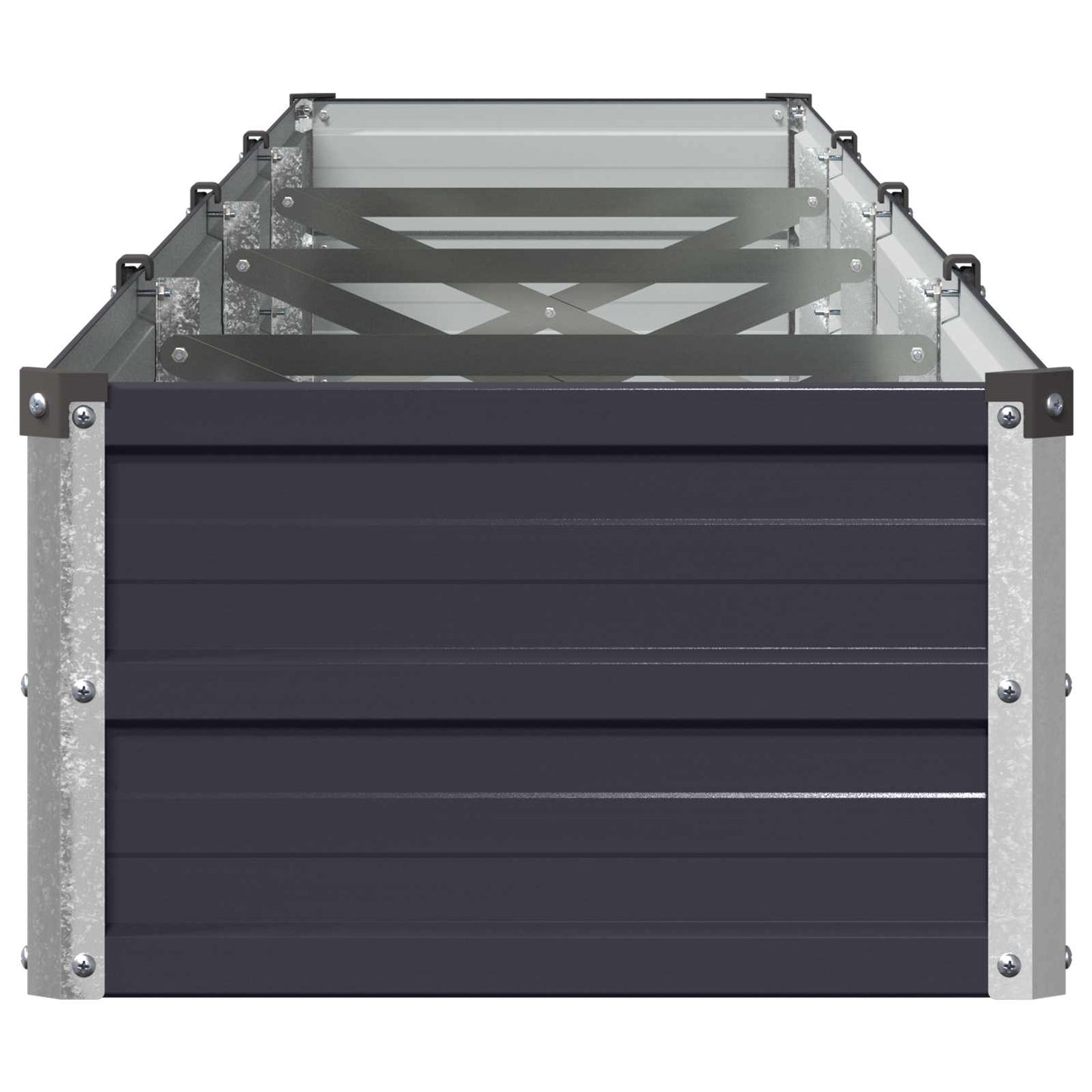 vidaXL Υψωμένο Κρεβάτι Κήπου Ανθρακί 320 x 40 x 24 εκ.