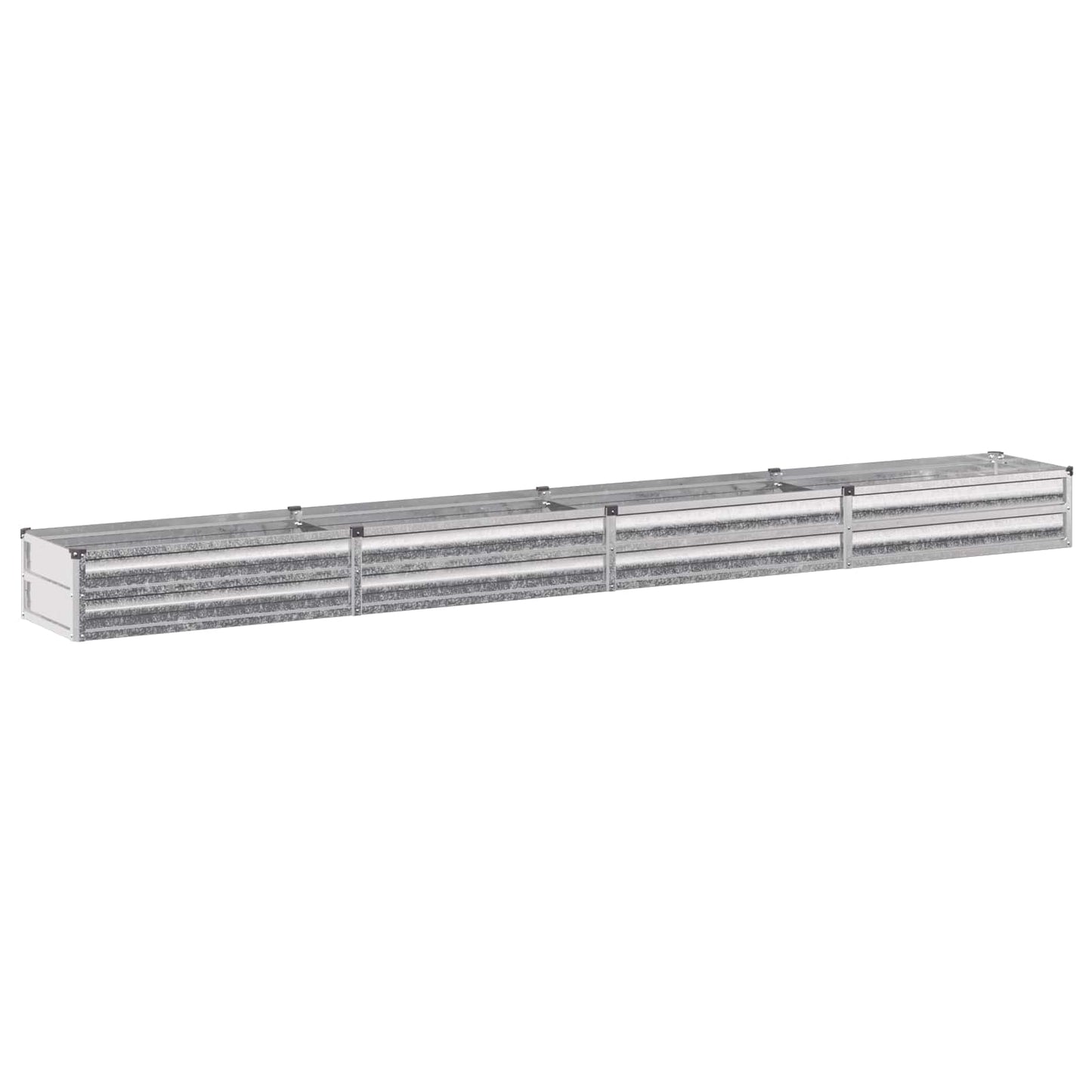 vidaXL Υψωμένο Κρεβάτι Κήπου Ασημί 320 x 40 x 24 εκ. γαλβανισμένο