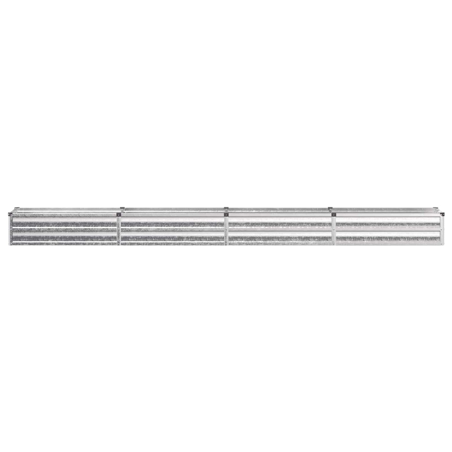 vidaXL Υψωμένο Κρεβάτι Κήπου Ασημί 320 x 40 x 24 εκ. γαλβανισμένο