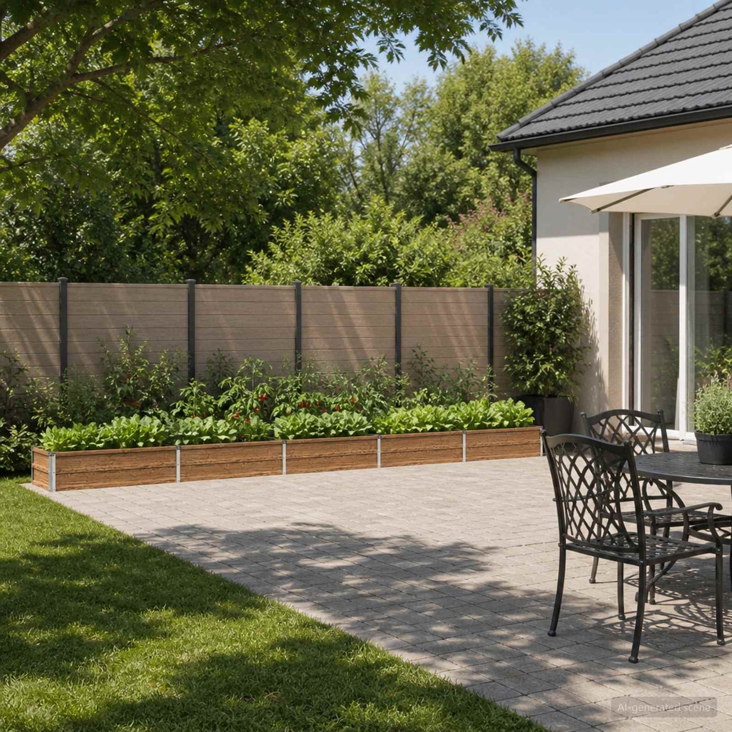 vidaXL Υψωμένο Κρεβάτι Κήπου Ξύλινο Καφέ 400 x 40 x 24 εκ.