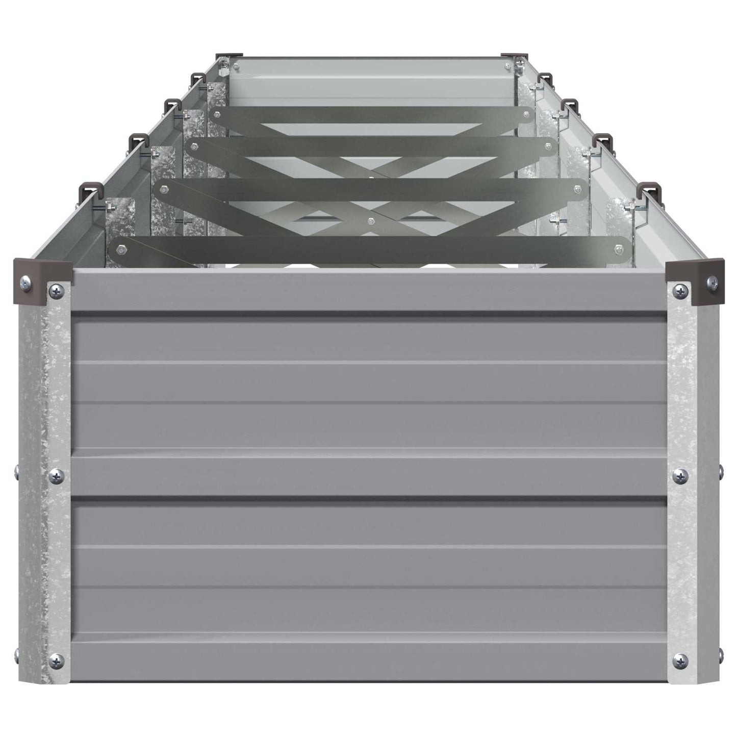 vidaXL Υψωμένο Κρεβάτι Κήπου Γκρι 400 x 40 x 24 εκ.