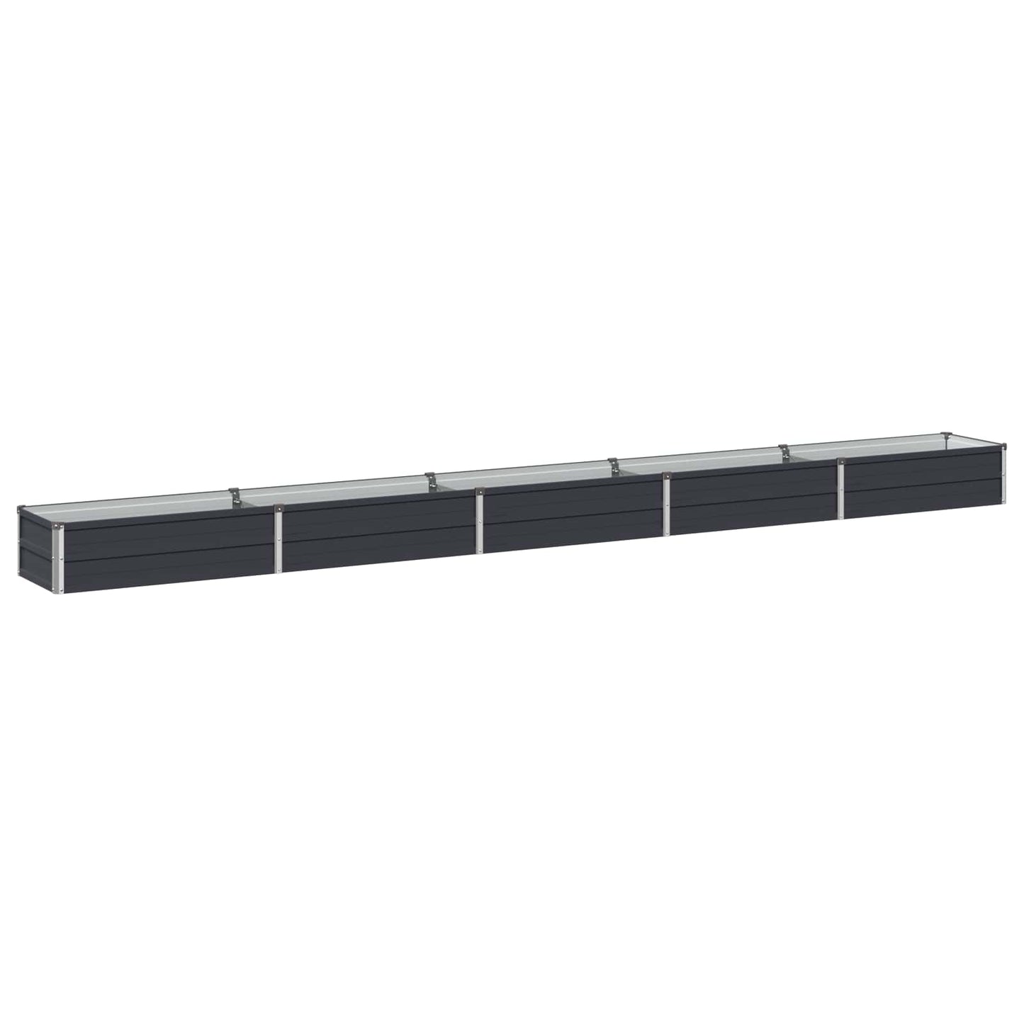 vidaXL Υψωμένο Κρεβάτι Κήπου Ανθρακί 400 x 40 x 24 εκ.