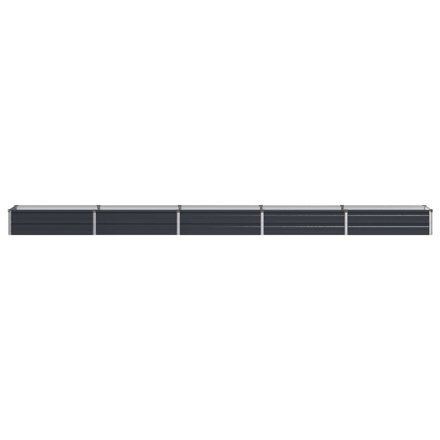 vidaXL Υψωμένο Κρεβάτι Κήπου Ανθρακί 400 x 40 x 24 εκ.